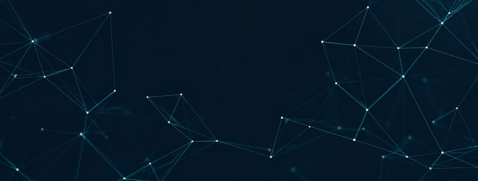An abstract network of connected nodes representing curated feeds
